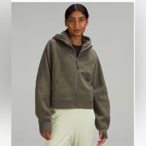 Lululemon Scuba Oversized Full Zip Jacket in Army Green